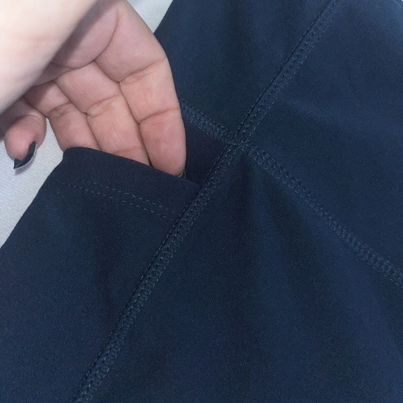 Mondetta L Large Blue Leggings With Pockets Full Length - Picture 7 of 12